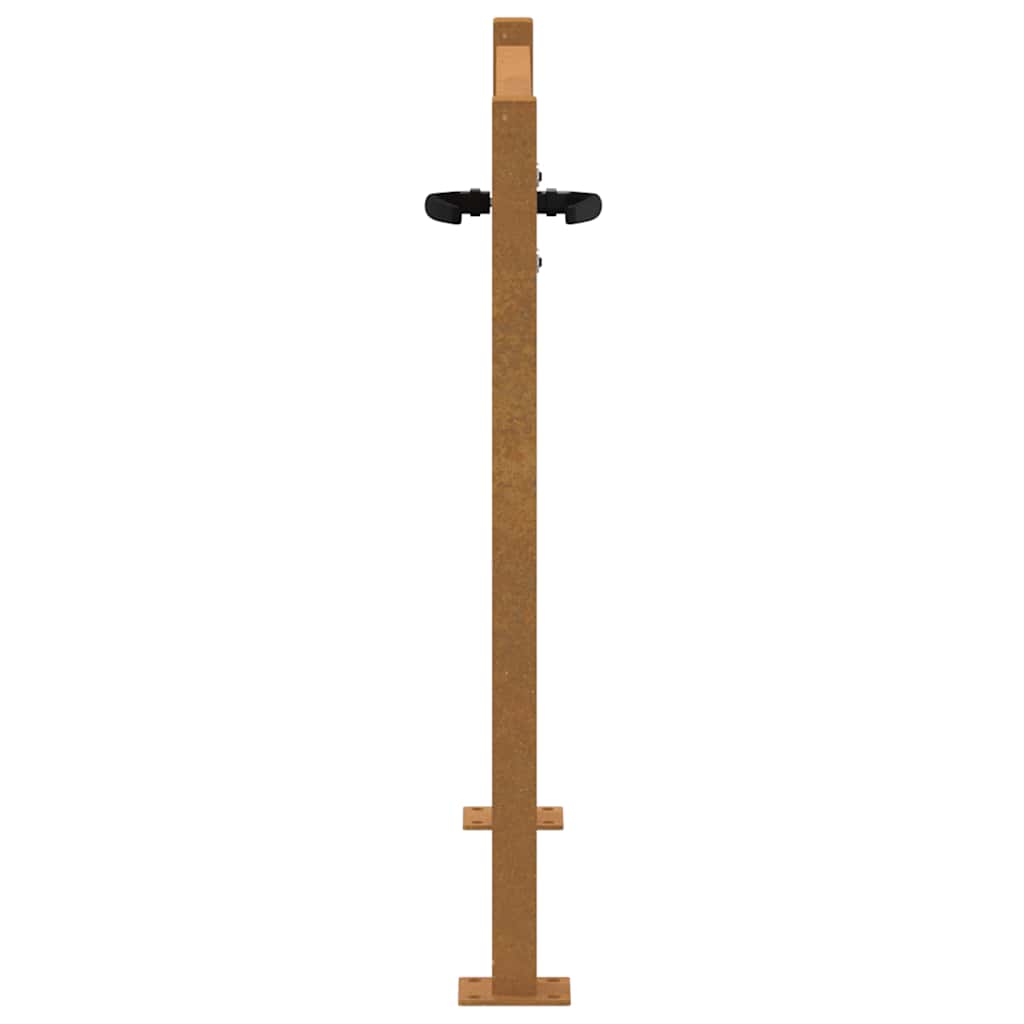 Gartentor 100x75 cm Cortenstahl Bambus-Design