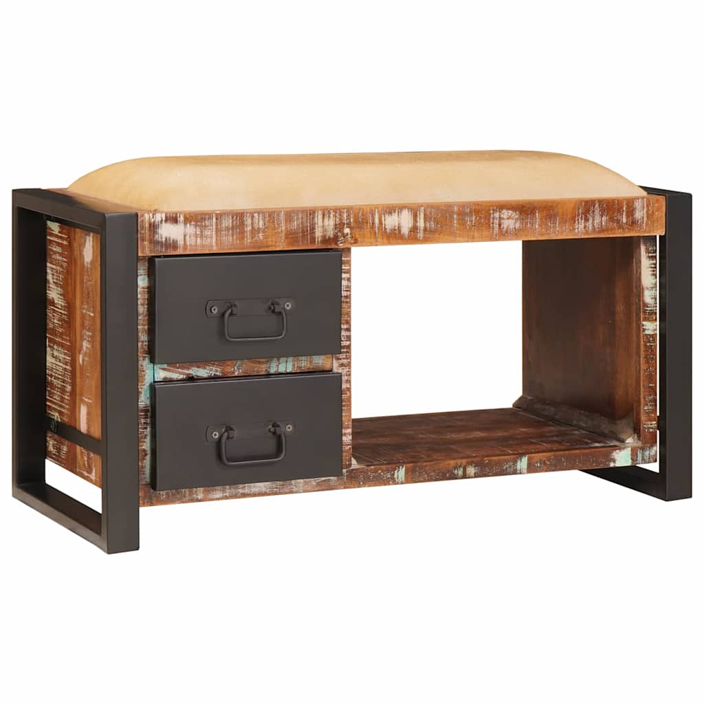 Sitzbank mit Stauraum Braun 80 x 35 x 40 cm Massivholz Mango