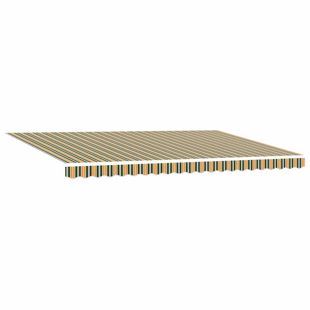 Markise Einziehbar Blau und Weiß 4x3 m Stoff und Aluminium