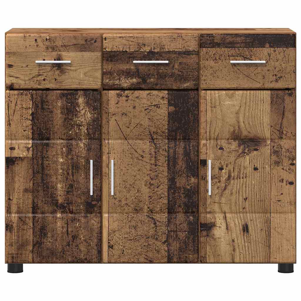 Highboard mit Regal FLORIN Weiß 60 x 35 x 182 cm Holzwerkstoff