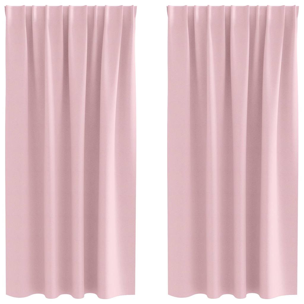 Verdunkelungs-Vorhänge mit Ringen 2 pcs Beige 140 x 140 cm