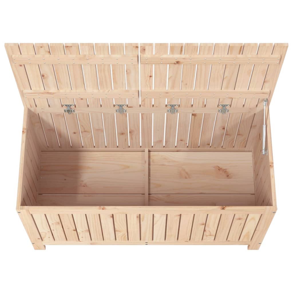 Gartentruhe Grau 76x42,5x54 cm Massivholz Kiefer