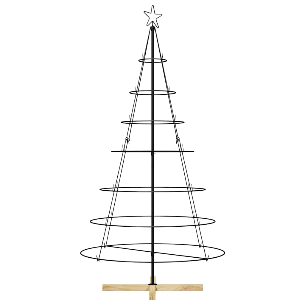 Weihnachtsdeko mit Ständer Schwarz 60 cm Stahl