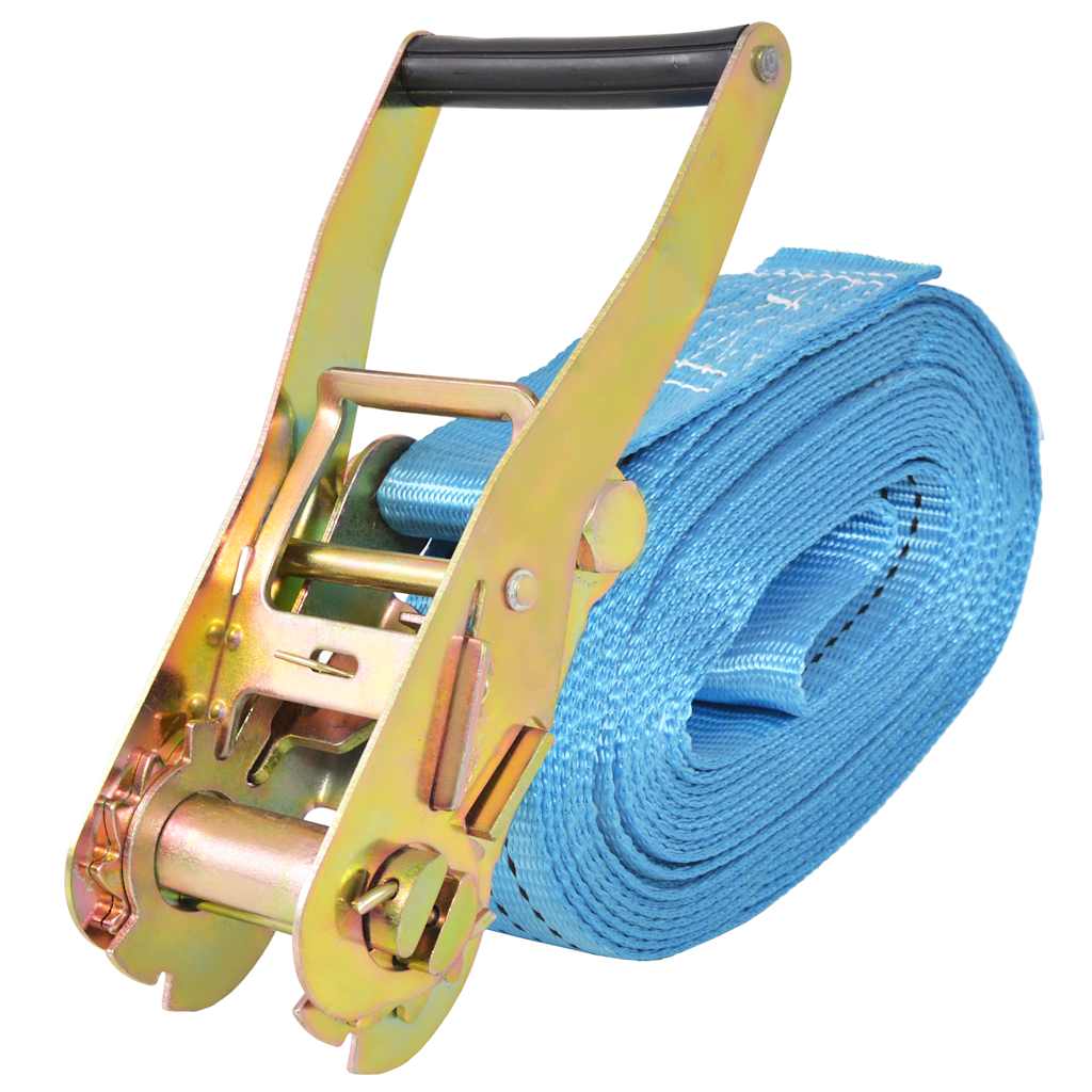 Ratschen-Spanngurte 4 Stk. 0,8 Tonnen 6m×25mm Blau