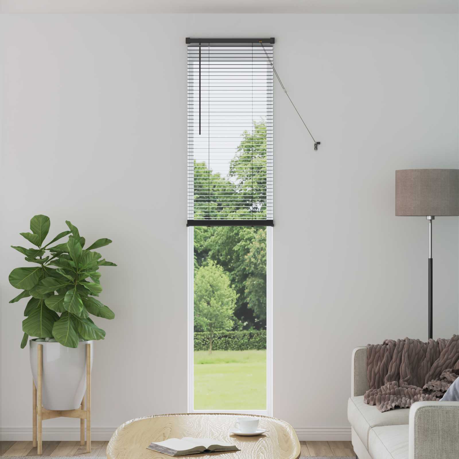 Jalousie Silber Grau 150 x 40 cm 25 mm PVC