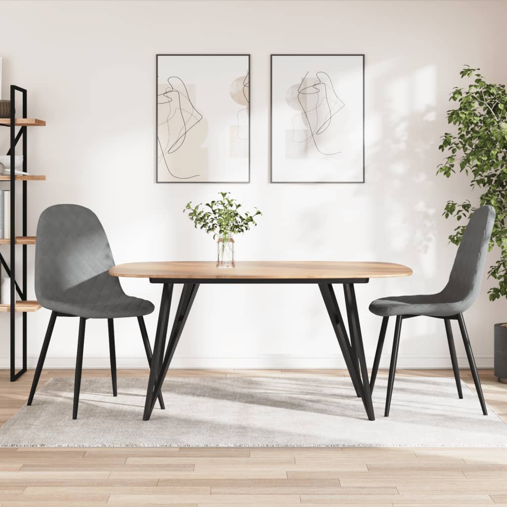 Esszimmerstühle 4 Stk. Cremeweiß Samt