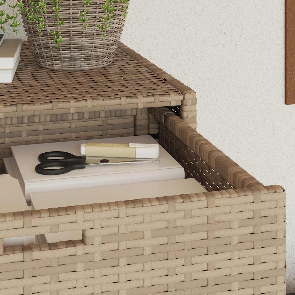 Gartenschrank Schwarz 55x55x111 cm Poly Rattan