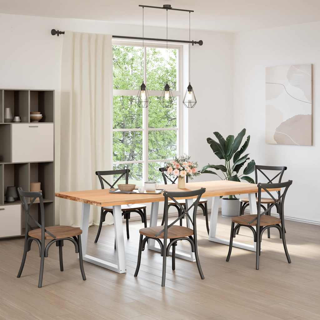 Couchtischbeine V-Form 2 Stück Schwarz 30x(30-31,3) cm Stahl