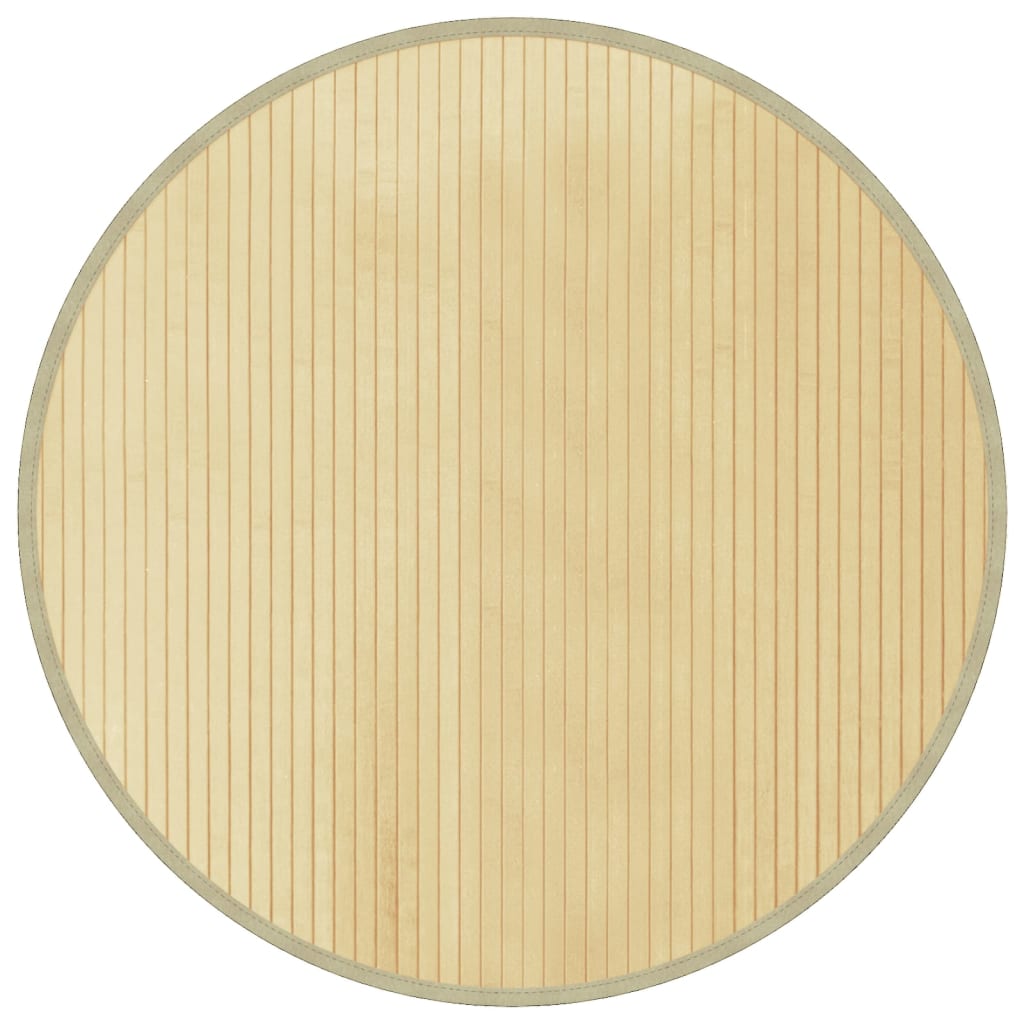 Teppich Rund Schwarz 60 cm Bambus