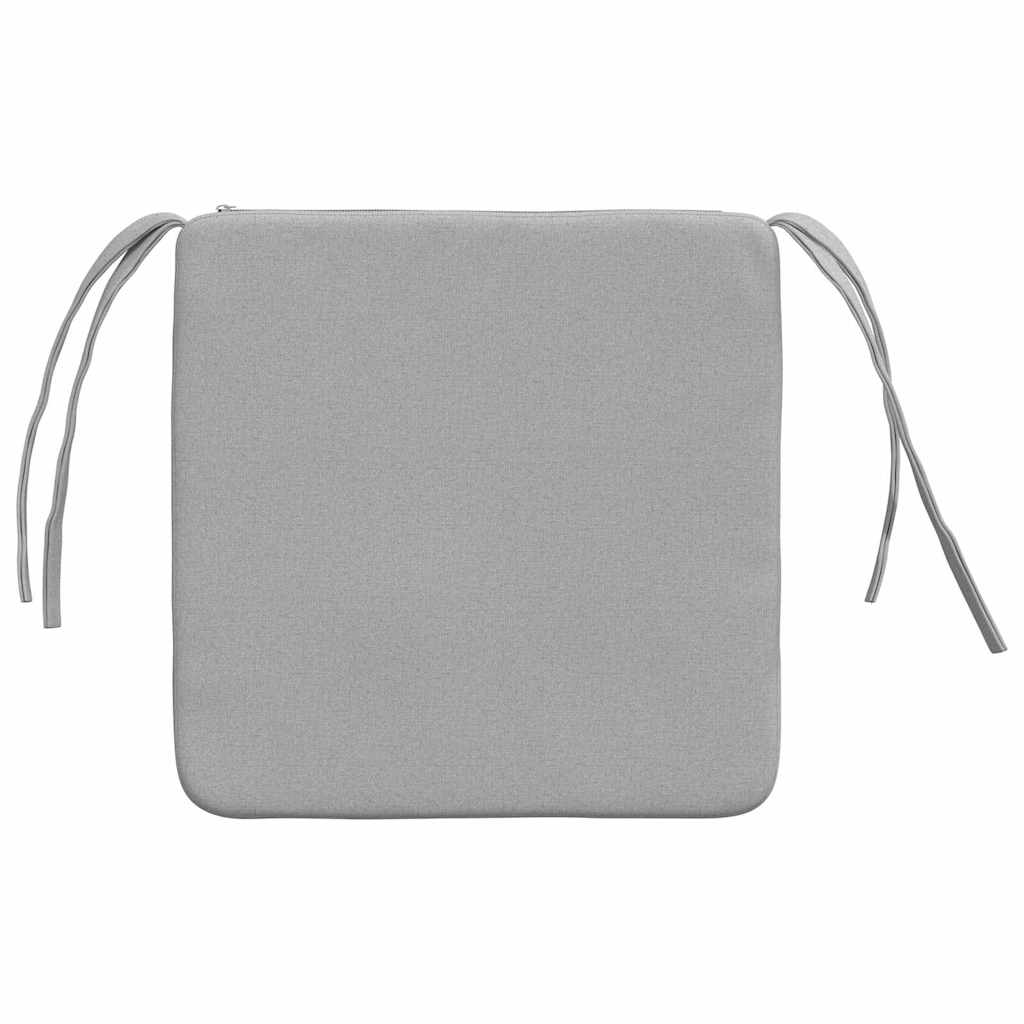 Sitzkissen 4 pcs Hellgrau 40 x 40 x 3 cm Stoff
