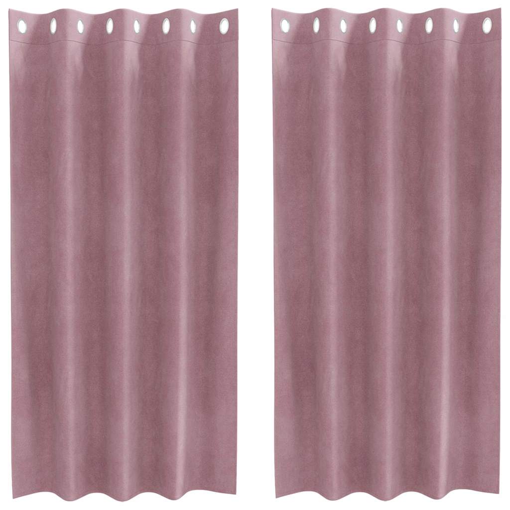 Verdunkelungsvorhänge 2 pcs Schwarz 140 x 140 cm Samt