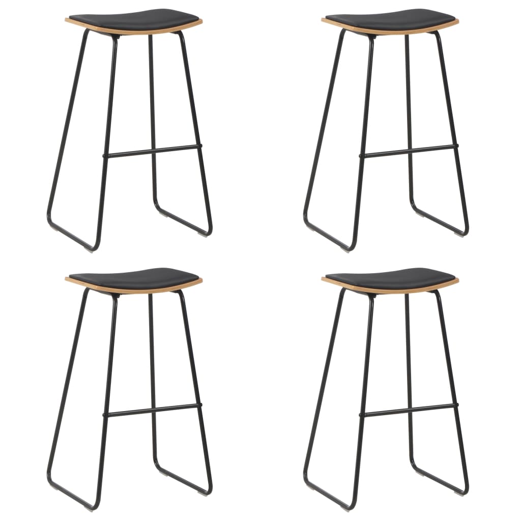 Barhocker 2 Stk. Schwarz Stahl