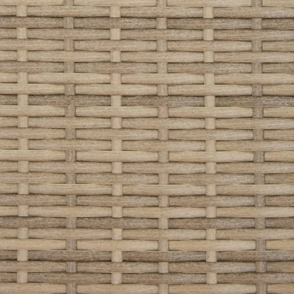 Modulare Sonnenliegen 2 Stk. mit Tisch Schwarz Poly Rattan
