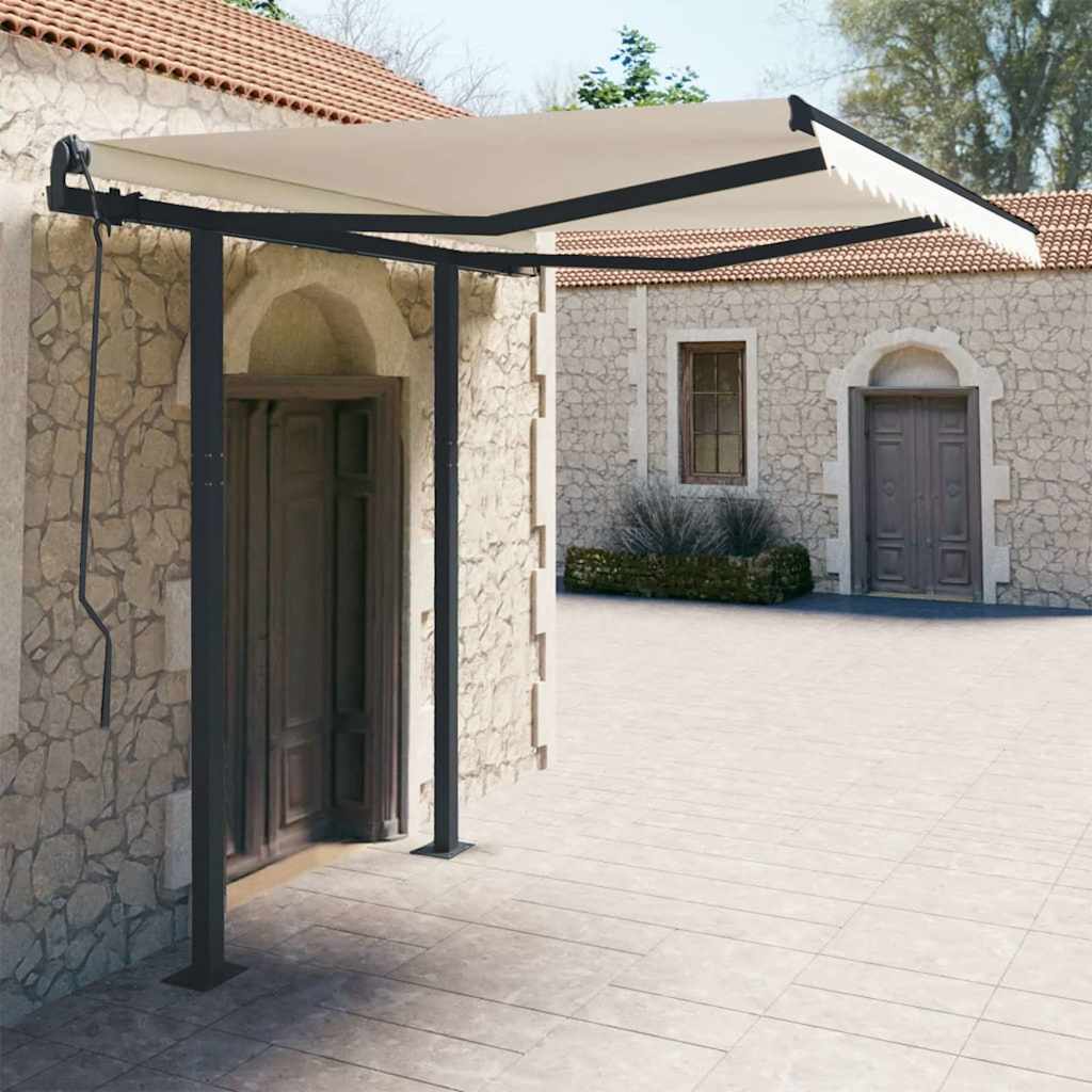 Stützen für Markisen Weiß 300x245 cm Eisen