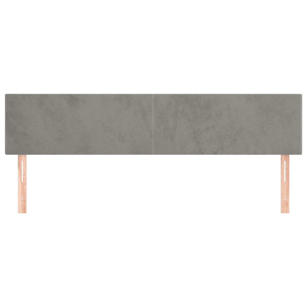 Kopfteil Hellgrau 80x5x118/128 cm Samt