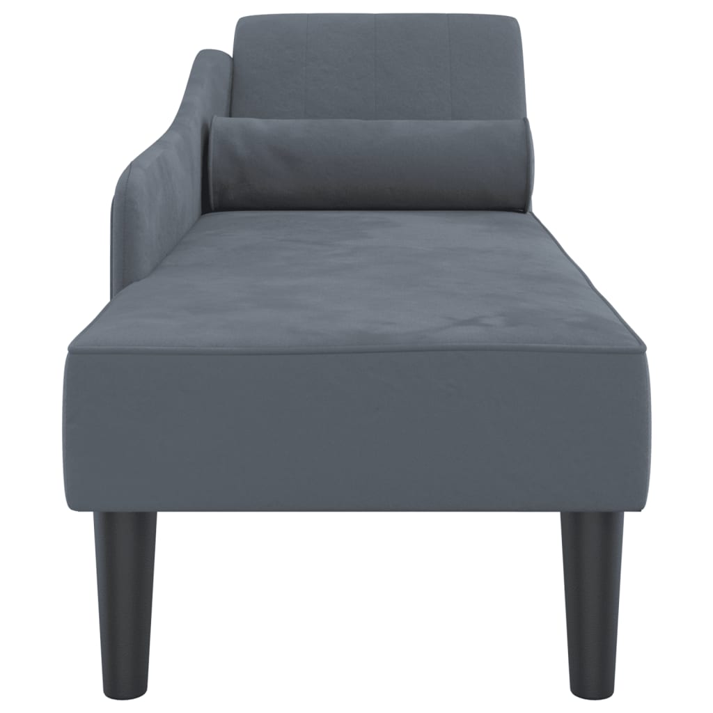 Chaiselongue mit Kissen Rosa Samt