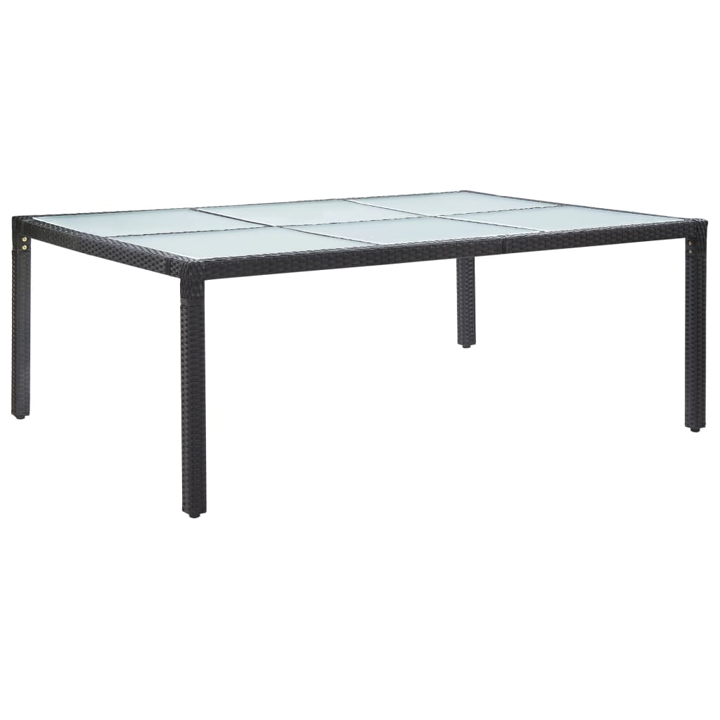 Garten-Esstisch Braun 200x150x74 cm Poly Rattan