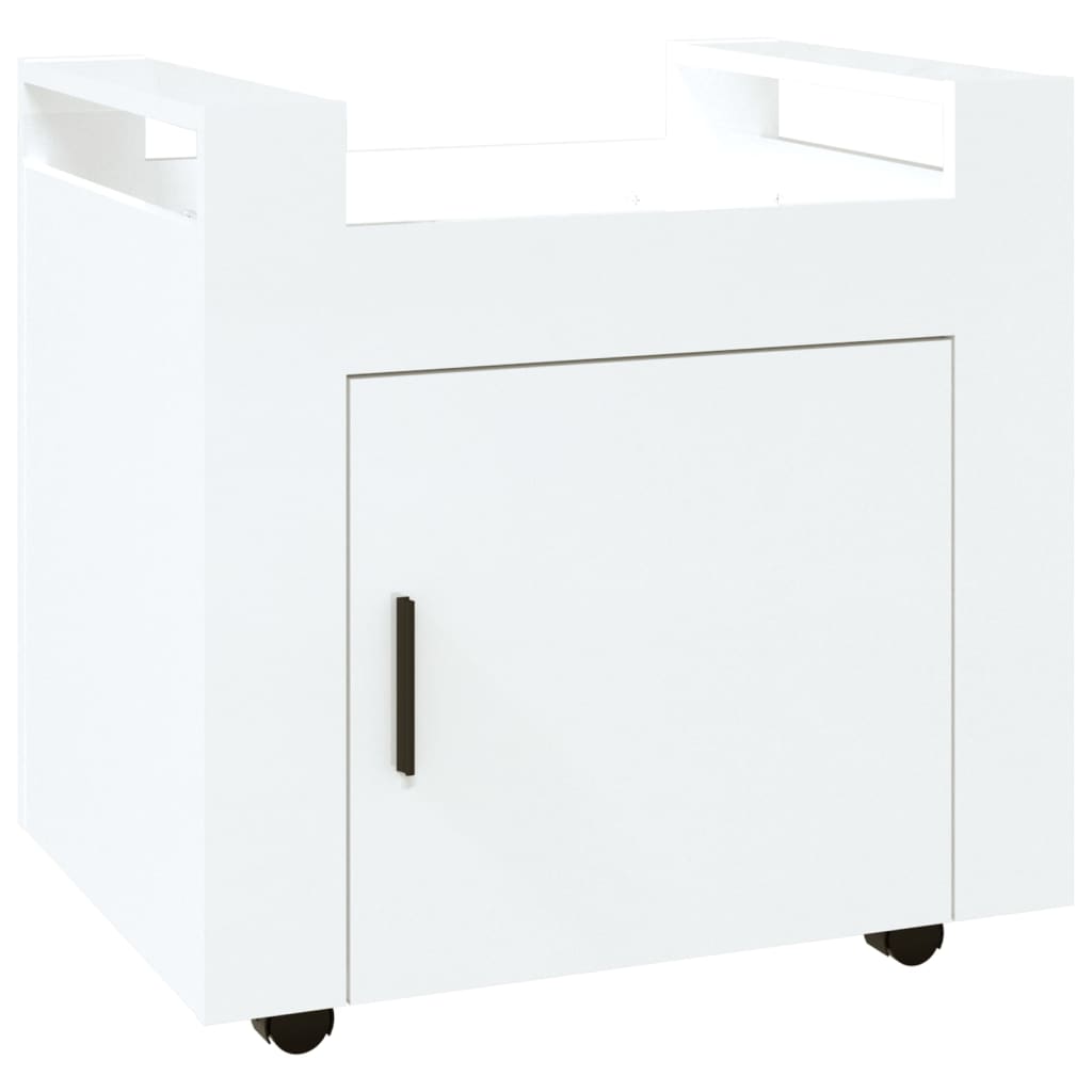 Bürowagen Weiß 60x45x60 cm Holzwerkstoff