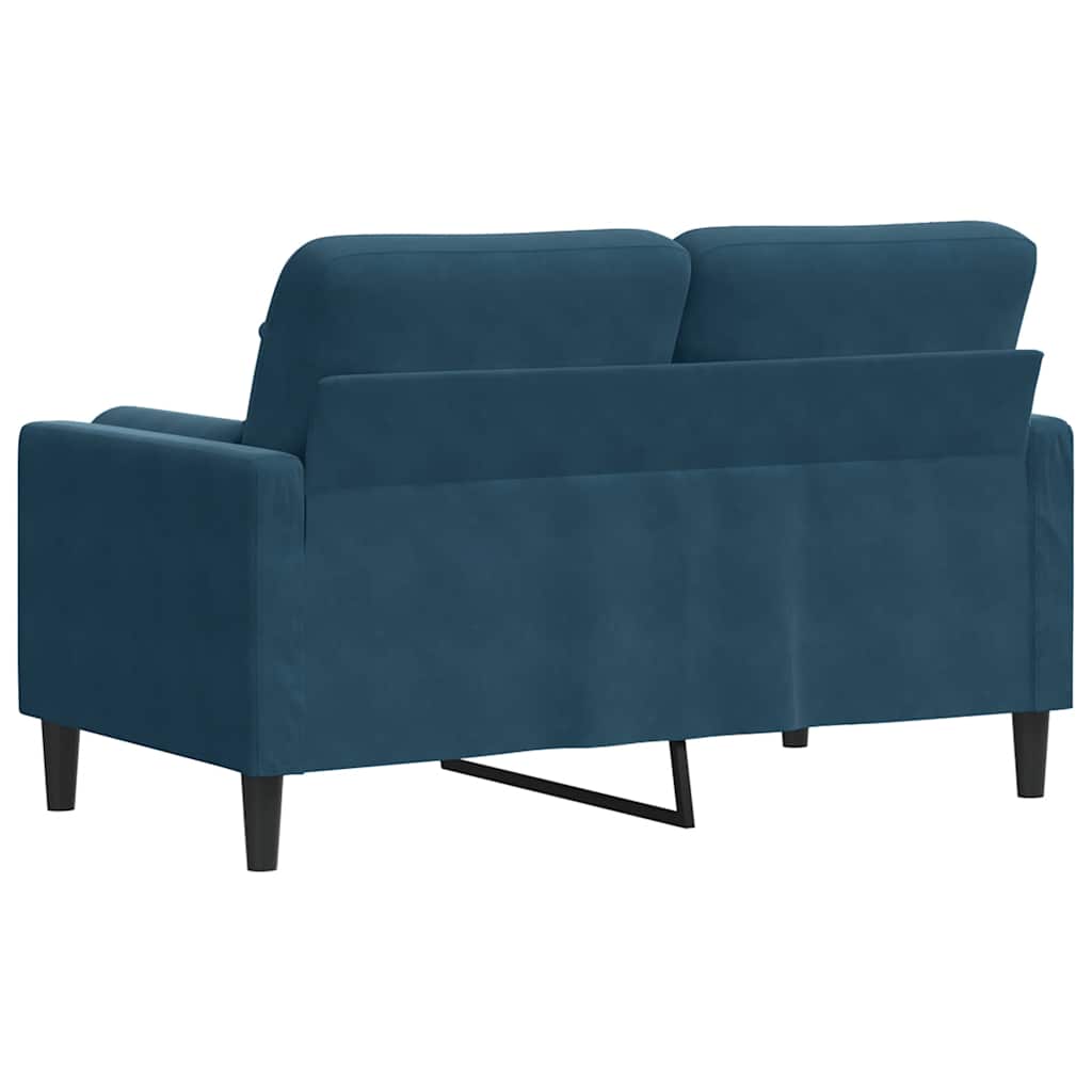 2-Sitzer-Sofa mit Zierkissen Hellgrau 120 cm Samt