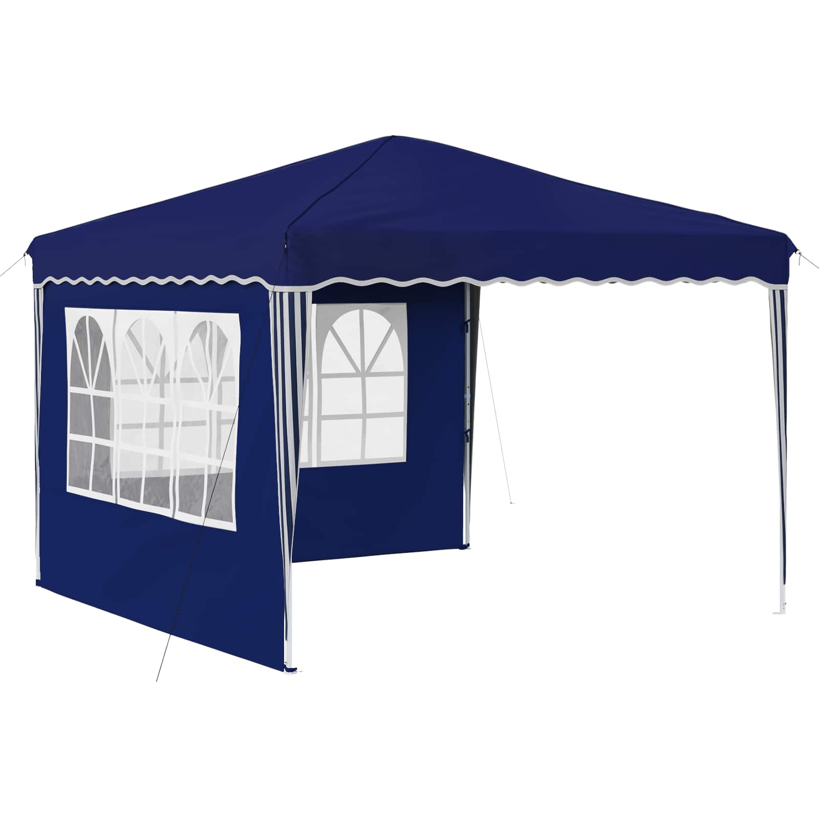 Pop-up Partyzelt 288 x 288 x 245 cm Creme Oxford-Stoff