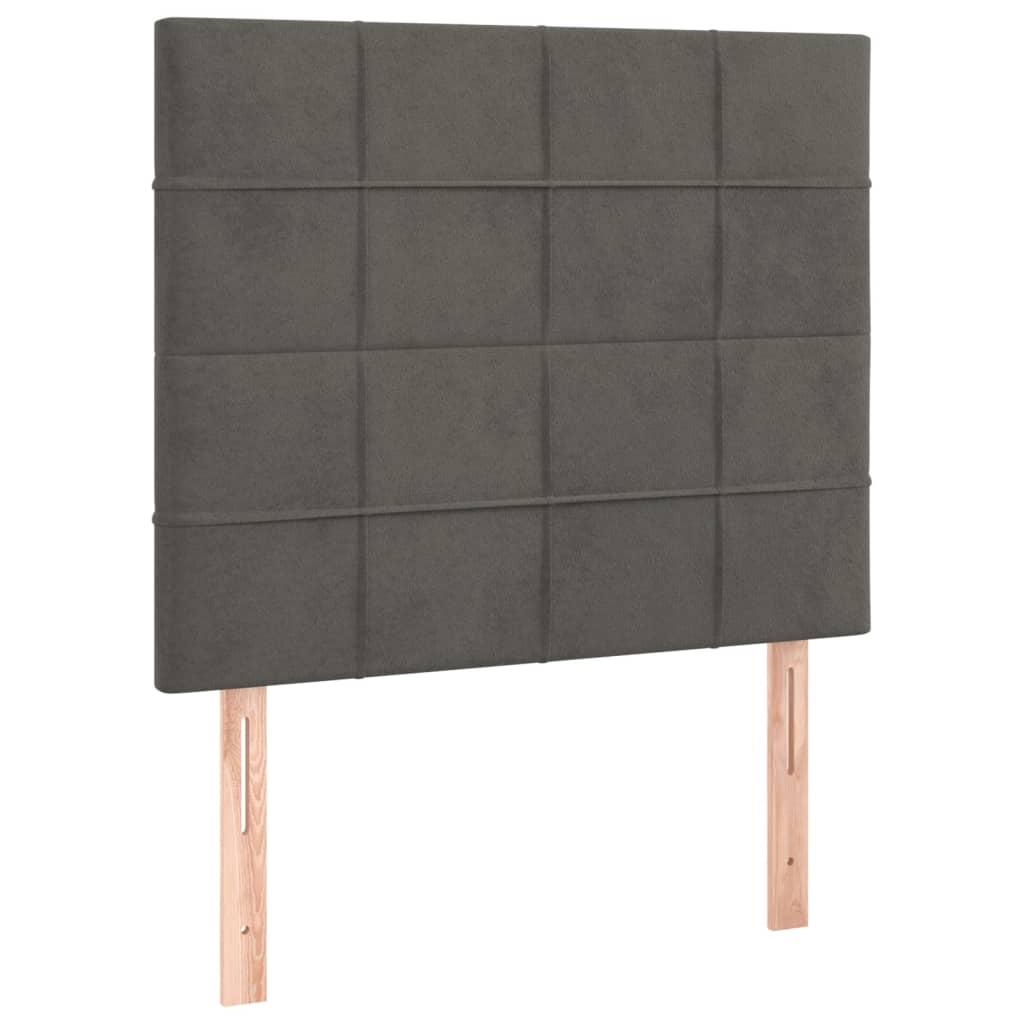 Kopfteil Hellgrau 80x5x118/128 cm Samt