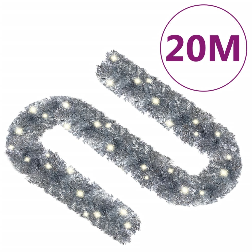 Weihnachtsgirlande mit LED 10 m Schwarz
