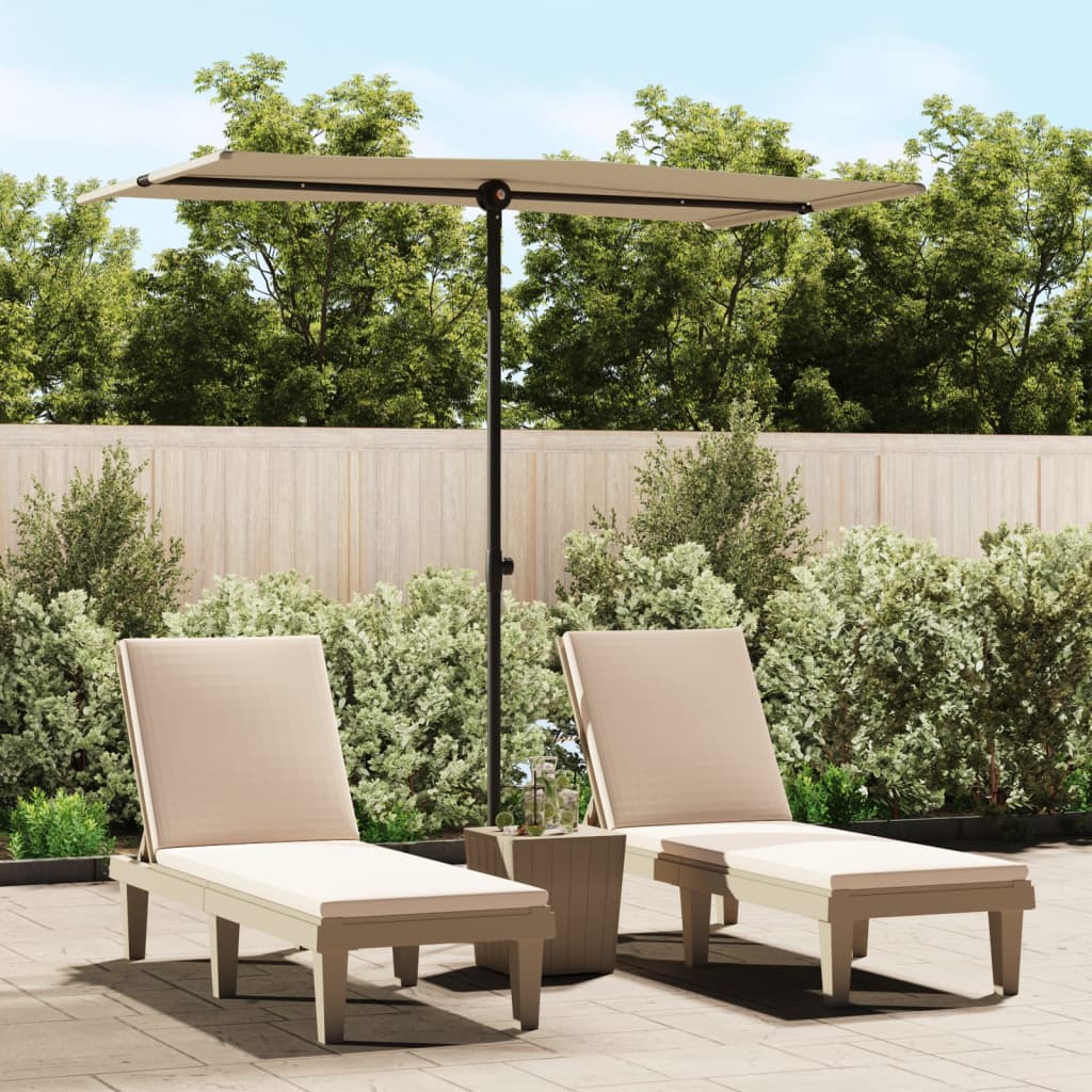 Sonnenschirm mit Aluminium-Mast 180x110 cm Bordeauxrot