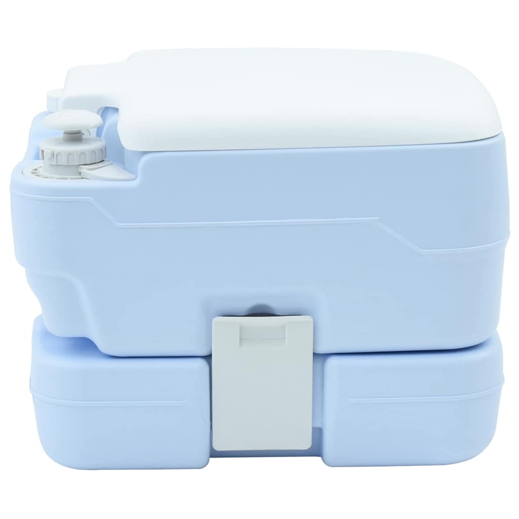 Camping-Toilette Grau und Weiß 41,5 x 36,5 x 37,5 cm