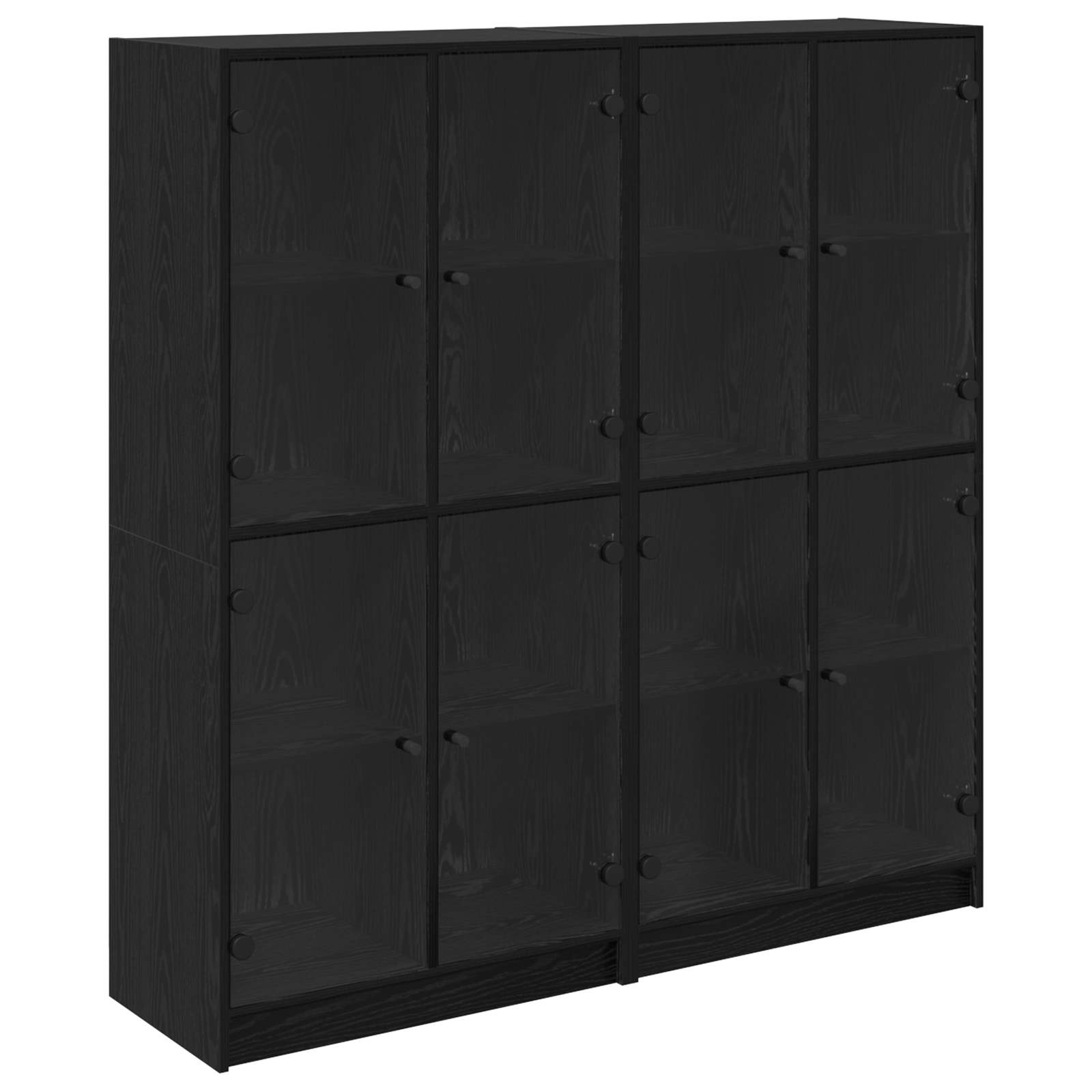 Bücherschrank mit Türen Weiß 136x37x142 cm Holzwerkstoff