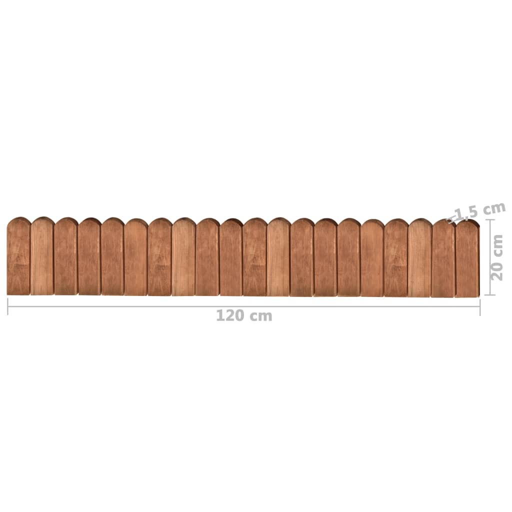Beeteinfassungen 2 Stk. 120 cm Imprägniertes Kiefernholz