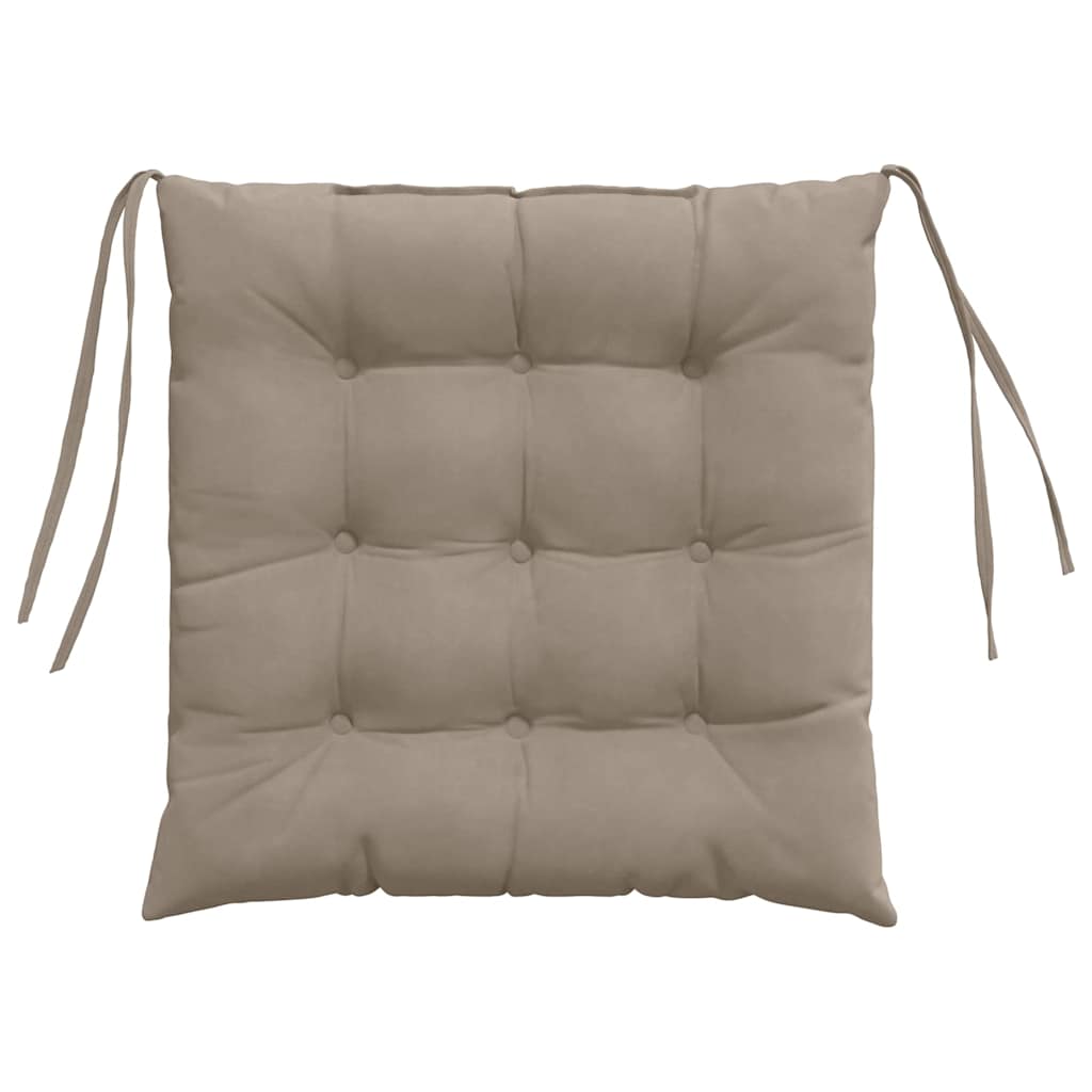 Sitzkissen 4 Stück Taupe 40 x 40 x 6 cm Mikrofaser