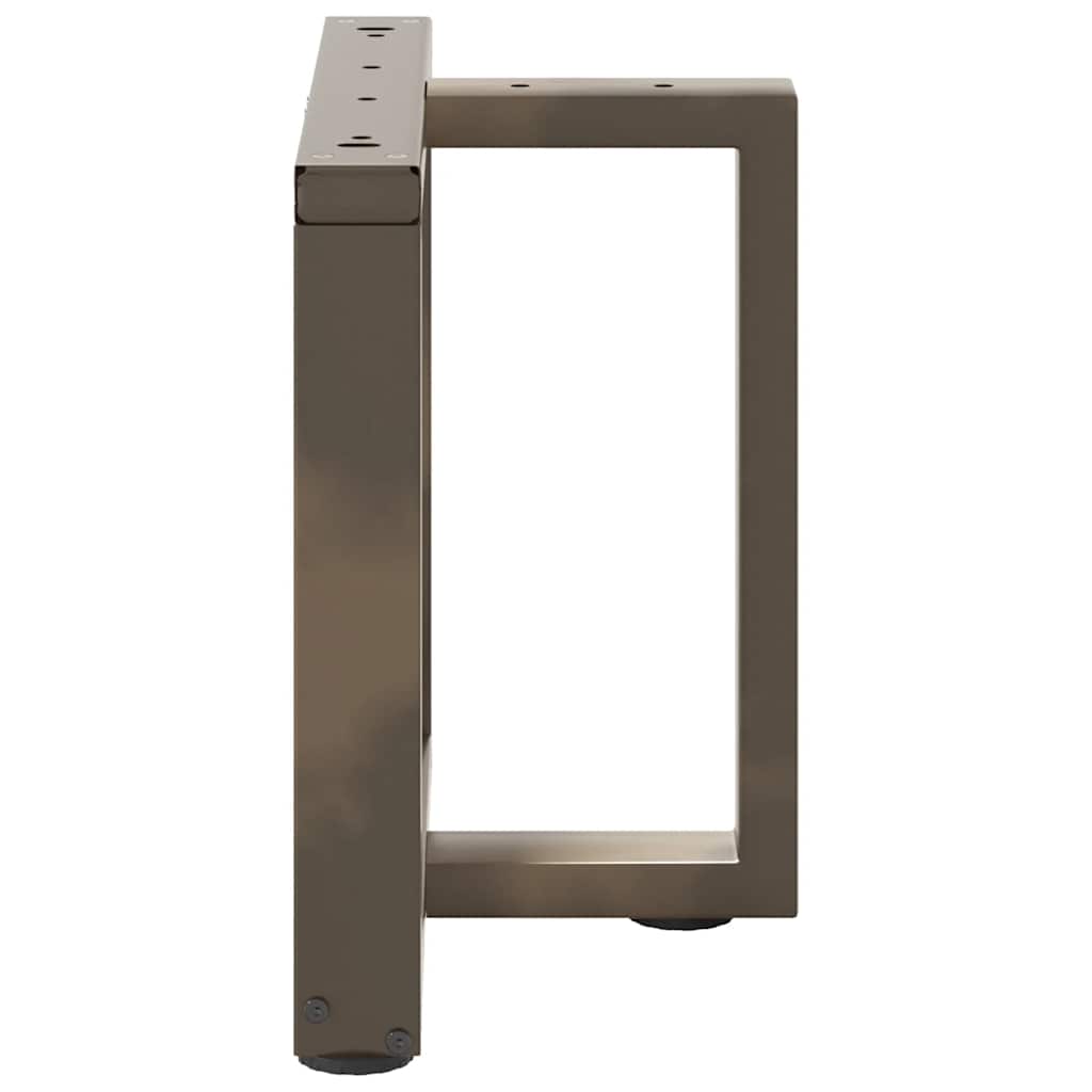 Couchtischbeine T-Form 2 Stk. Schwarz 30x25x(30-31) cm Stahl