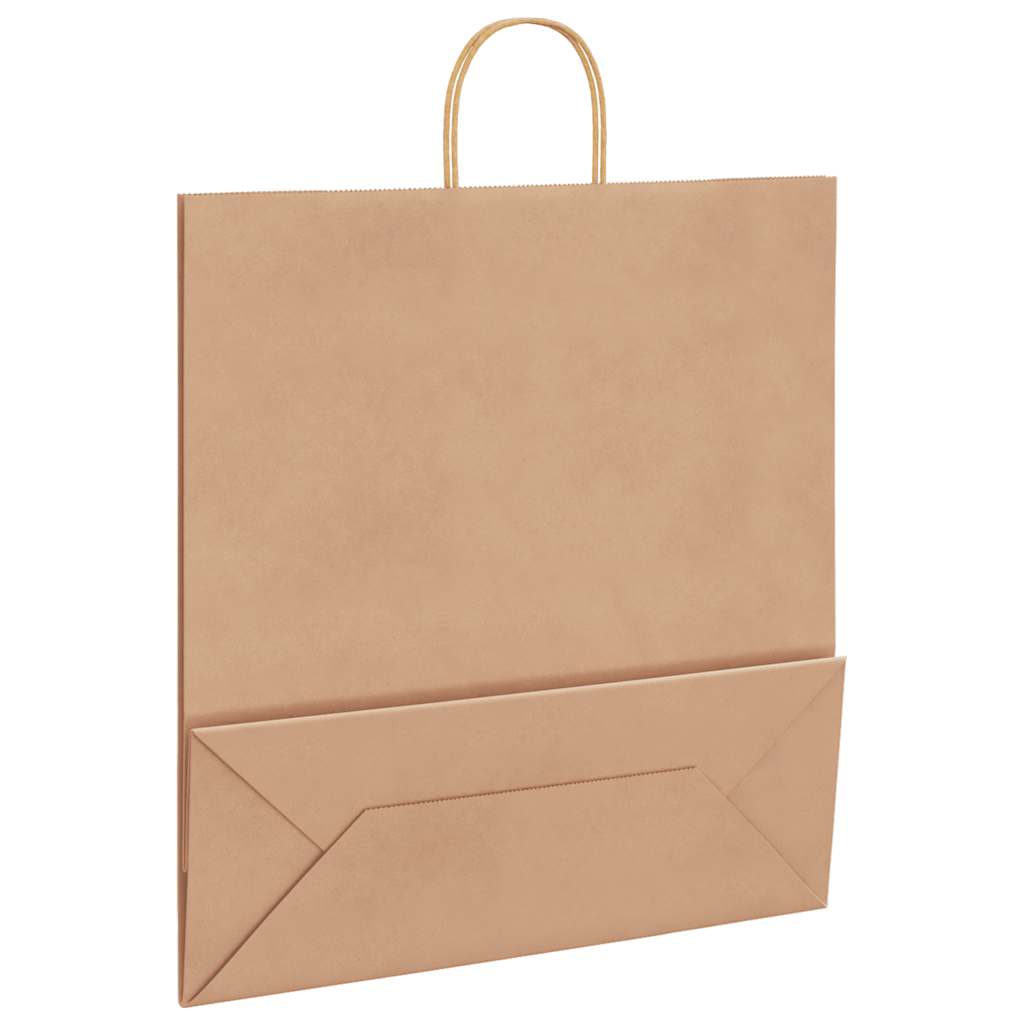 Papiertragetaschen 50 Stk. mit Henkeln Braun 21x11x36 cm