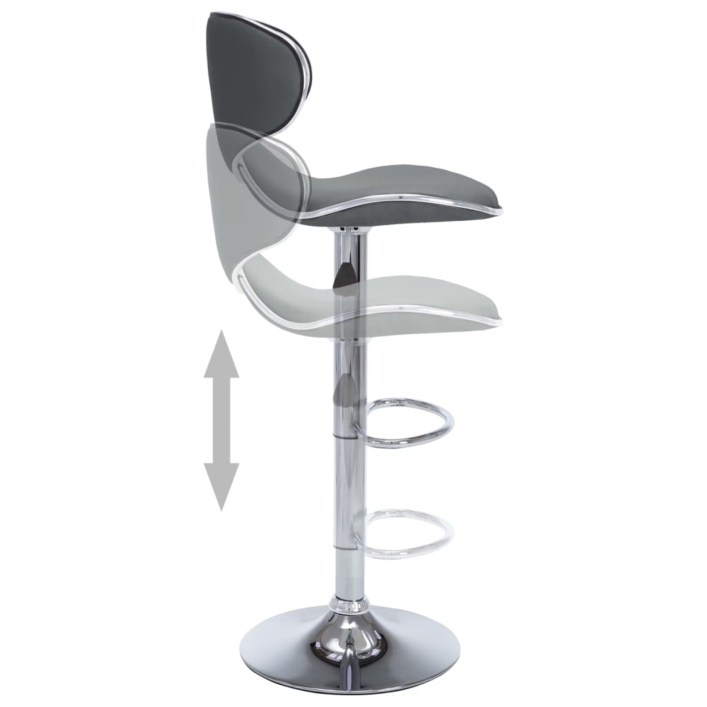 Barhocker 2 Stk. Rot Kunstleder