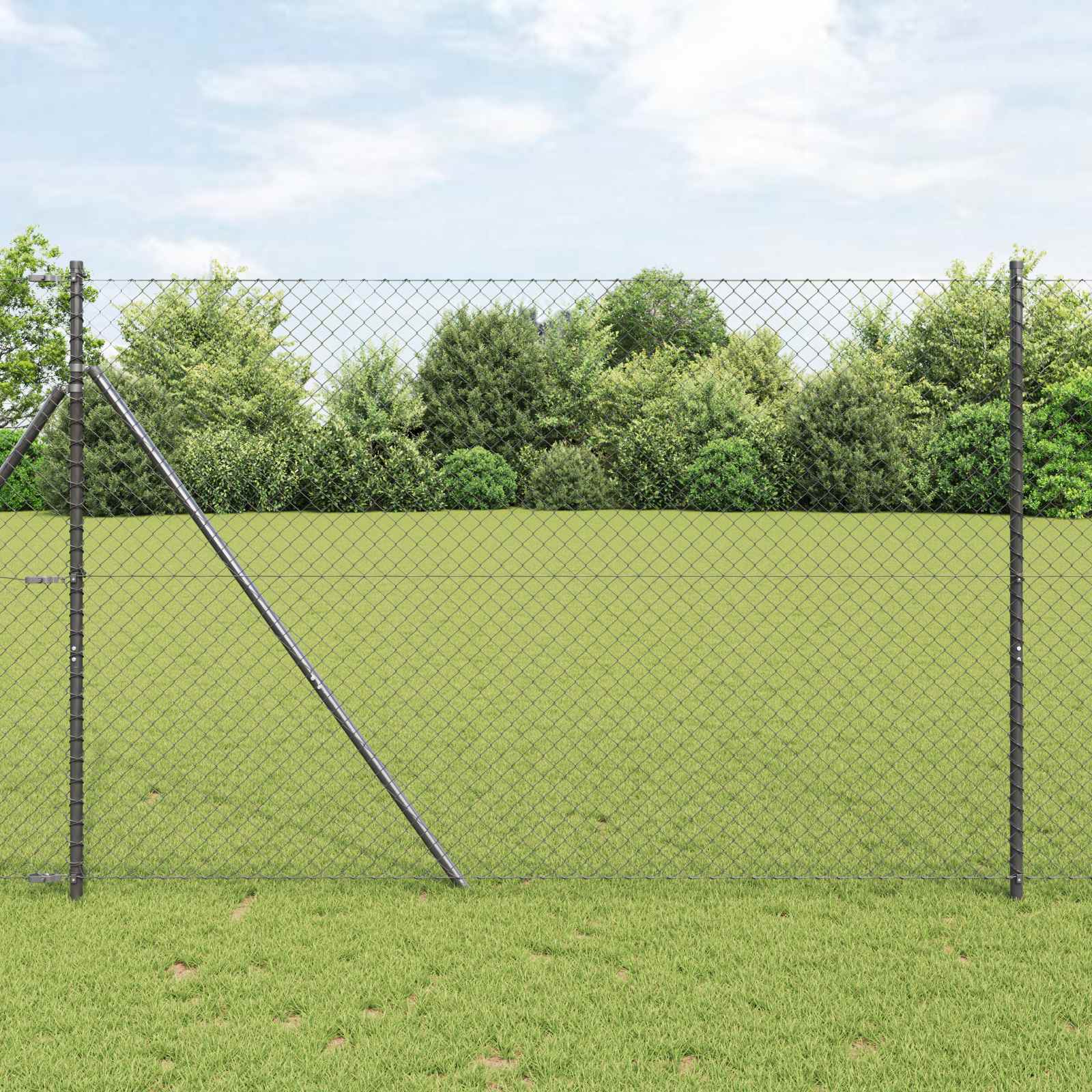 Maschendrahtzaun Verzinkter Stahl 15x1 m Silbern