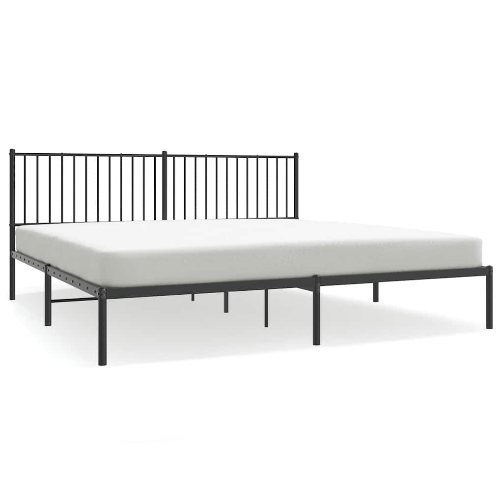 Bettgestell Metall Schwarz 75x190 cm
