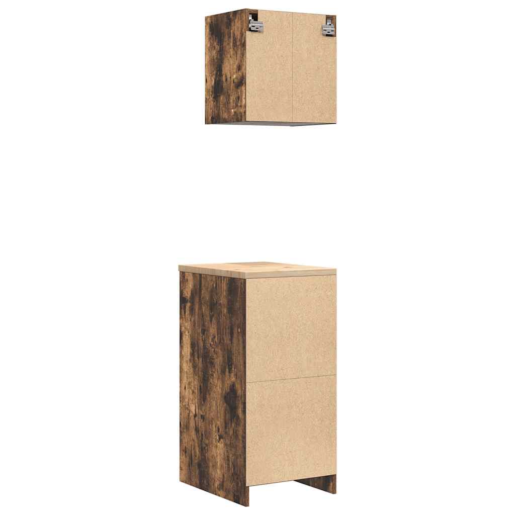 Garagenschränke 2 Stk. Schwarz Holzwerkstoff