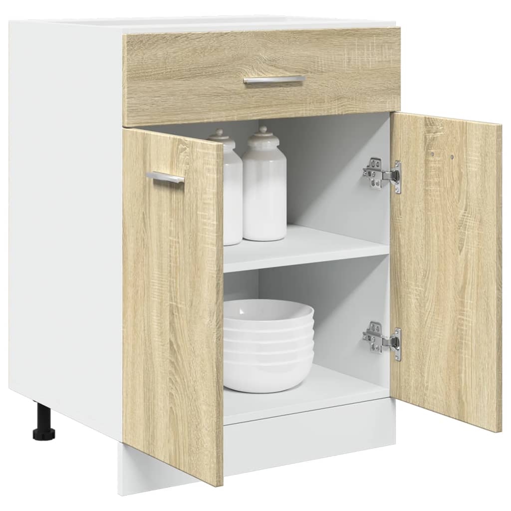 Unterschrank Lyon Weiß 60x46x81,5 cm Holzwerkstoff