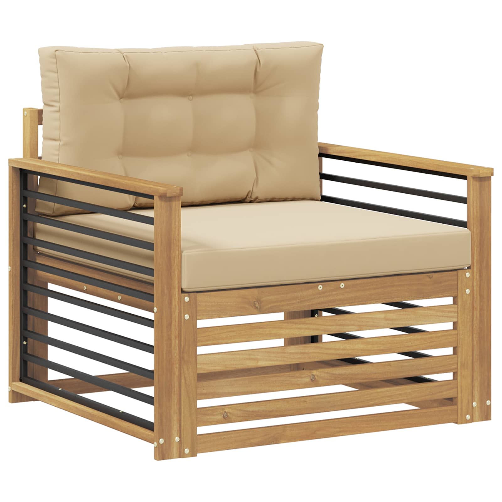 2 Stück Outdoor-Sofa Natur