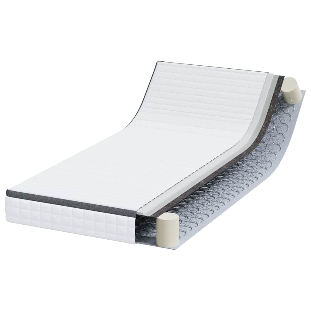 Matratze Weiß und Grau 80 x 200 cm Bonell Feder