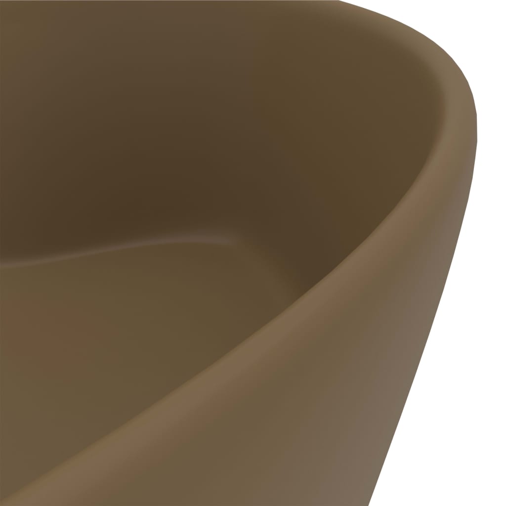 Luxus-Waschbecken mit Überlauf Matt-Weiß 36x13 cm Keramik