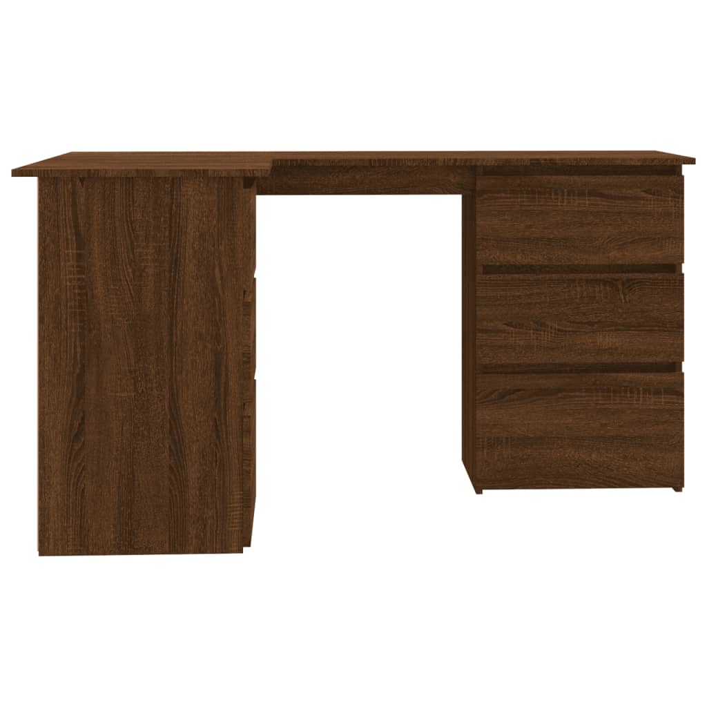 Eckschreibtisch Weiß 145x100x76 cm Holzwerkstoff