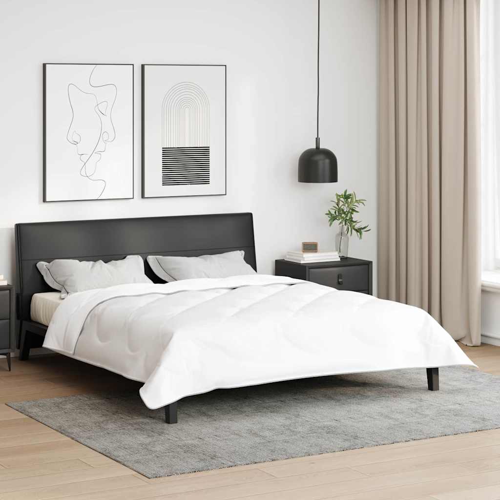 2-in-1 Bettdecke Weiß 135 x 200 cm Polyester