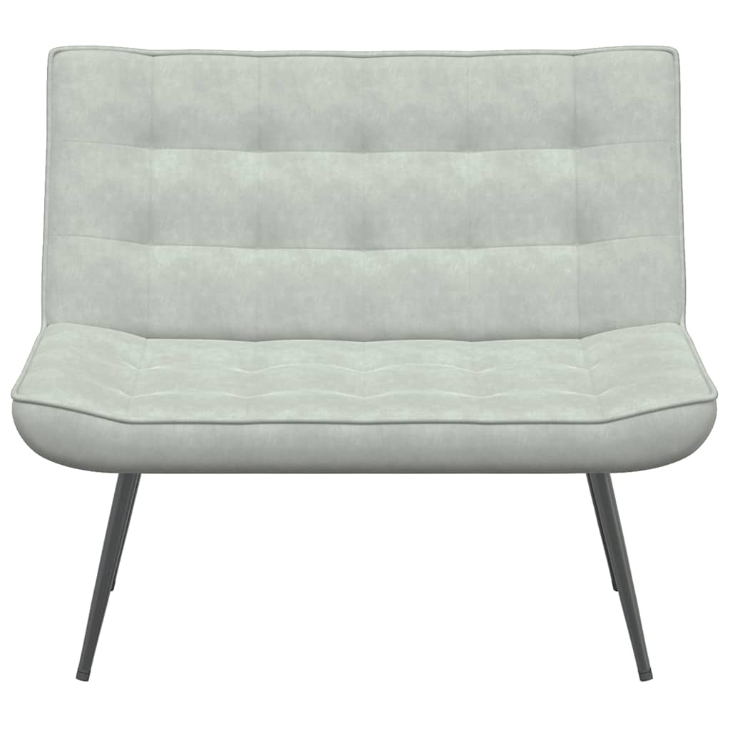 Sitzbank Hellgrau 110x74x84 cm Samt