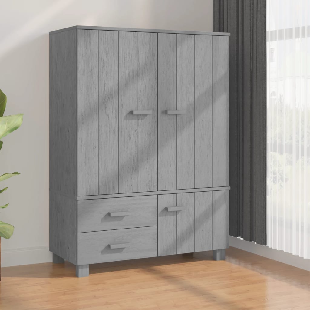 Kleiderschrank HAMAR Honigbraun 99x45x137 cm Massivholz Kiefer