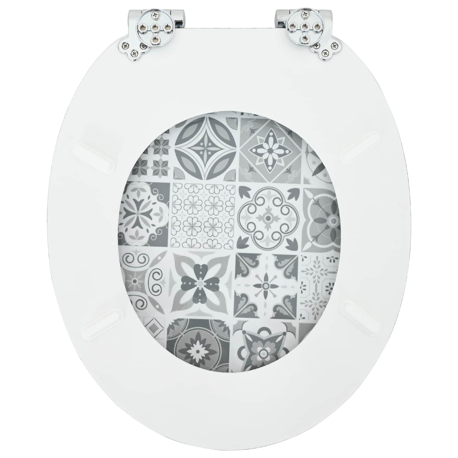 Toilettensitz MDF Deckel Schlichtes Design Weiß