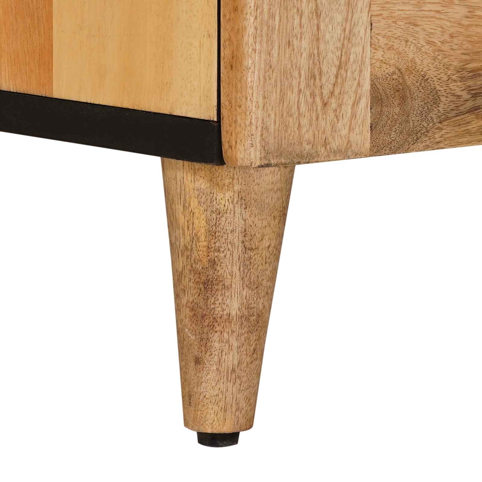 TV-Schränk mit Tür Walnuss 105 x 33 x 46 cm Massivholz Mango