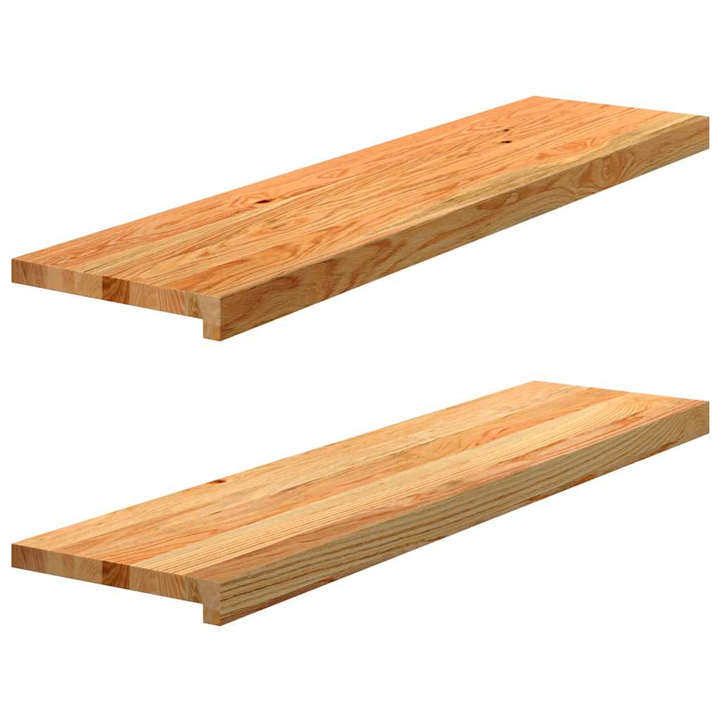 Treppenstufen 4 Stk. Unbehandelt 70x25x2 cm Massivholz Eiche