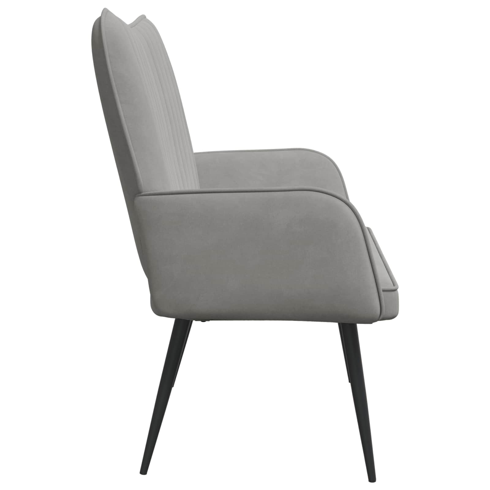 2-Sitzer Sofa Hellgrau 115 x 61 x 87 cm Samt (V)