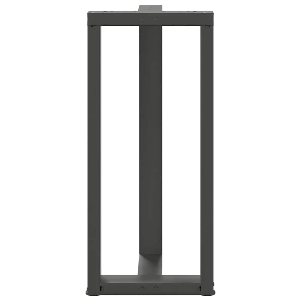 Couchtischbeine T-Form 2 Stk. Schwarz 30x25x(30-31) cm Stahl